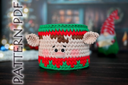 set of 3 Christmas baskets crochet patterns