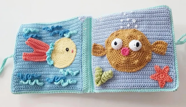 Seaside Quiet Book crochet pattern