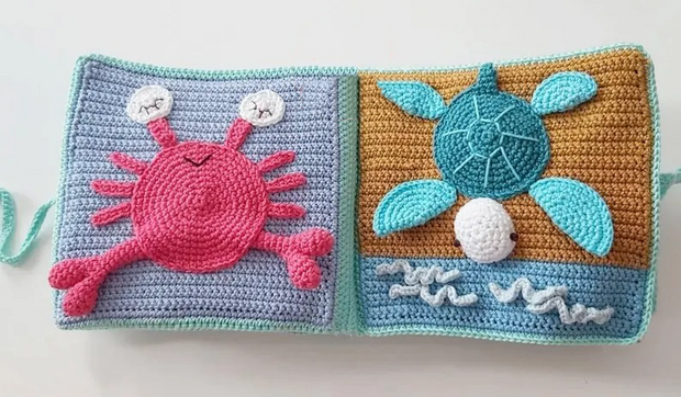 Seaside Quiet Book crochet pattern