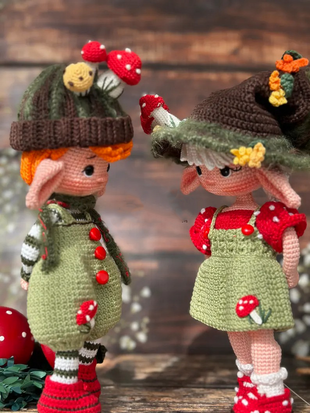 Amigurumi Pattern ELF Alder& Alin Doll Crochet