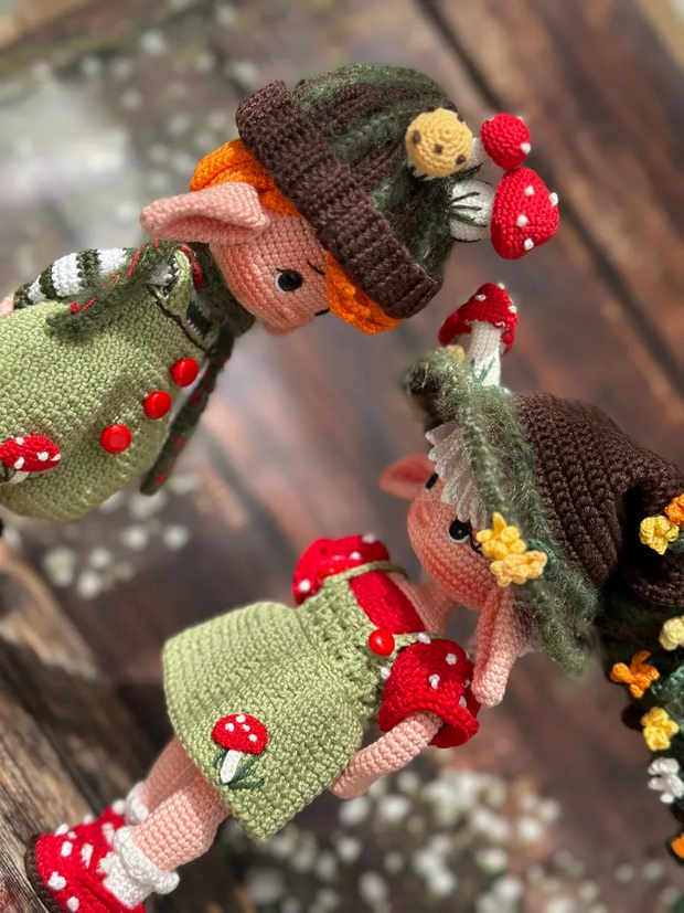 Amigurumi Pattern ELF Alder& Alin Doll Crochet