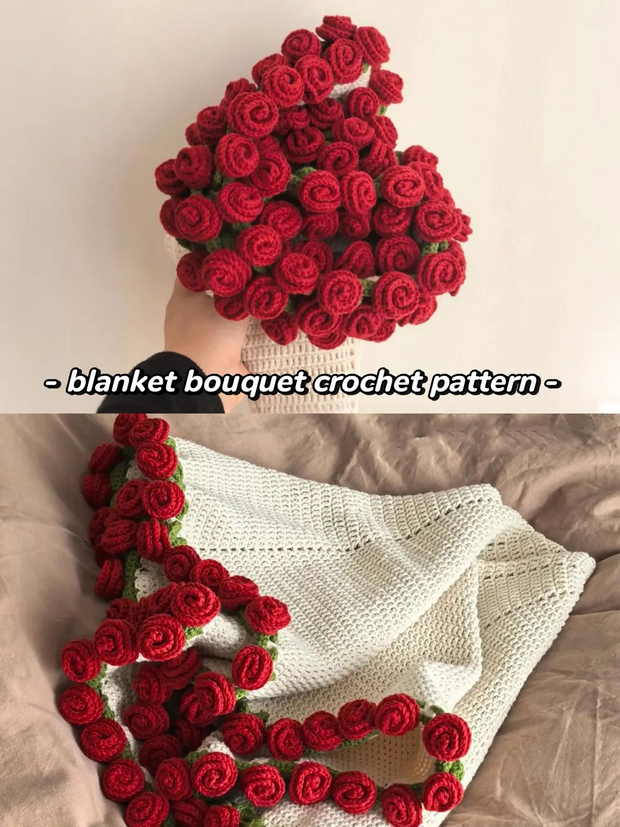 2-in-1 VIRAL Blanket Flower Bouquet Crochet Pattern