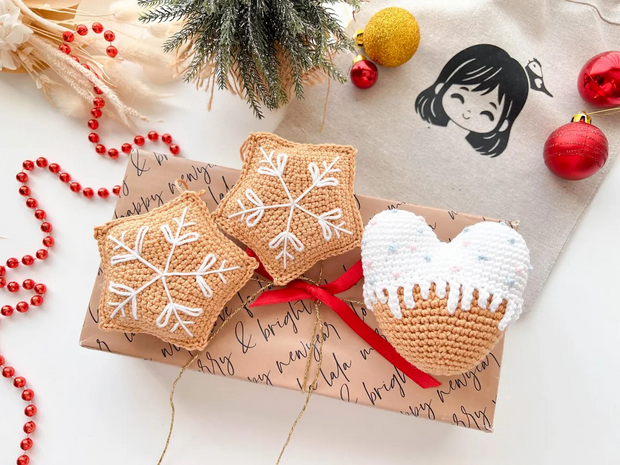 Crochet Gingerbread Ornaments