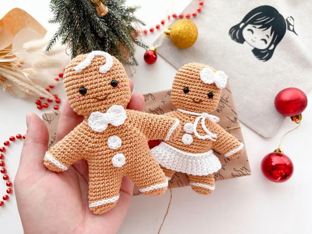 Crochet Gingerbread Ornaments