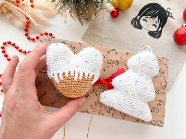 Crochet Gingerbread Ornaments