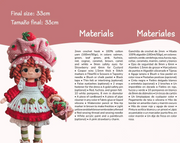 Doll dressed in strawberry costume