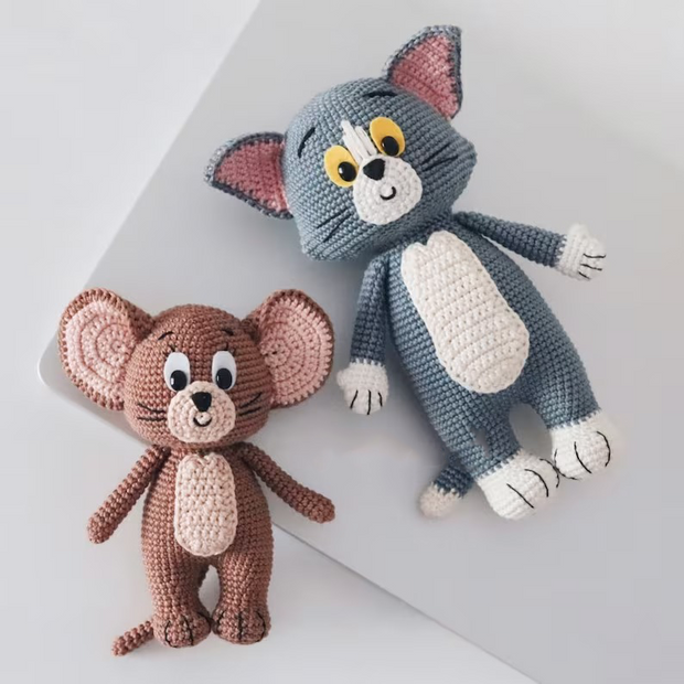 The Gray Cat and Brown Mouse Crochet Patterns