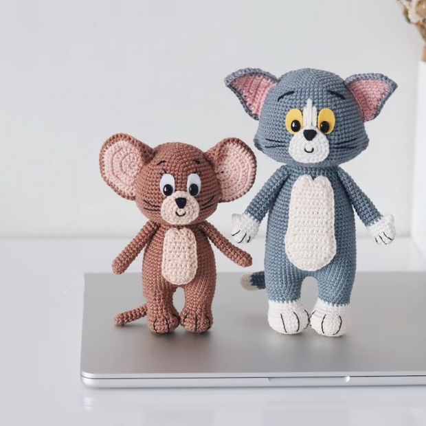 The Gray Cat and Brown Mouse Crochet Patterns