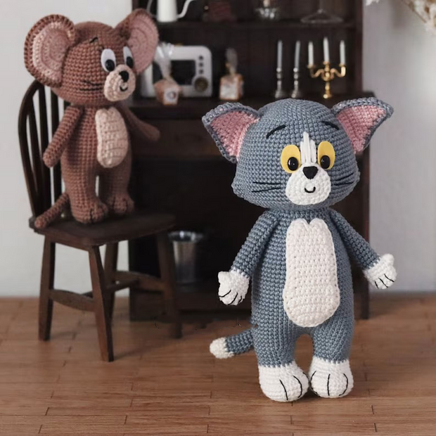 The Gray Cat and Brown Mouse Crochet Patterns