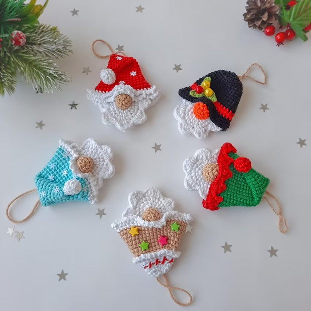 Set of 10 crochet Christmas ornament pattern