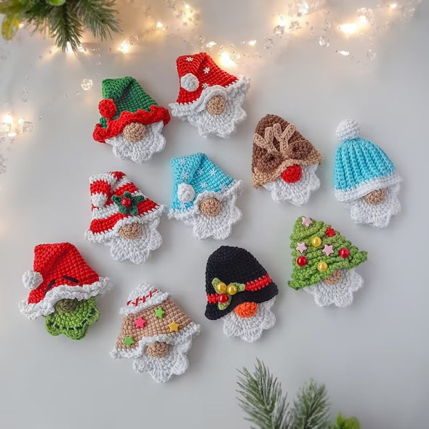 Set of 10 crochet Christmas ornament pattern