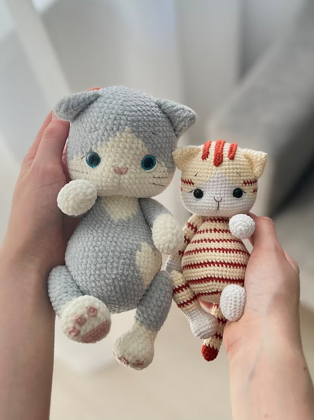 SET 2 in 1 crochet cats PATTERN