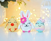 Easter egg keychain crochet pattern set 3 in 1