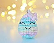 Easter egg keychain crochet pattern set 3 in 1