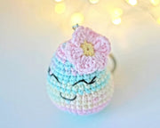 Easter egg keychain crochet pattern set 3 in 1