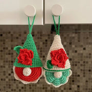 set of 9 Gnomes Flowers Crochet pattern