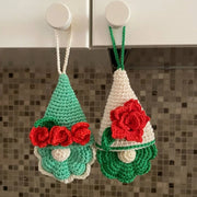 set of 9 Gnomes Flowers Crochet pattern