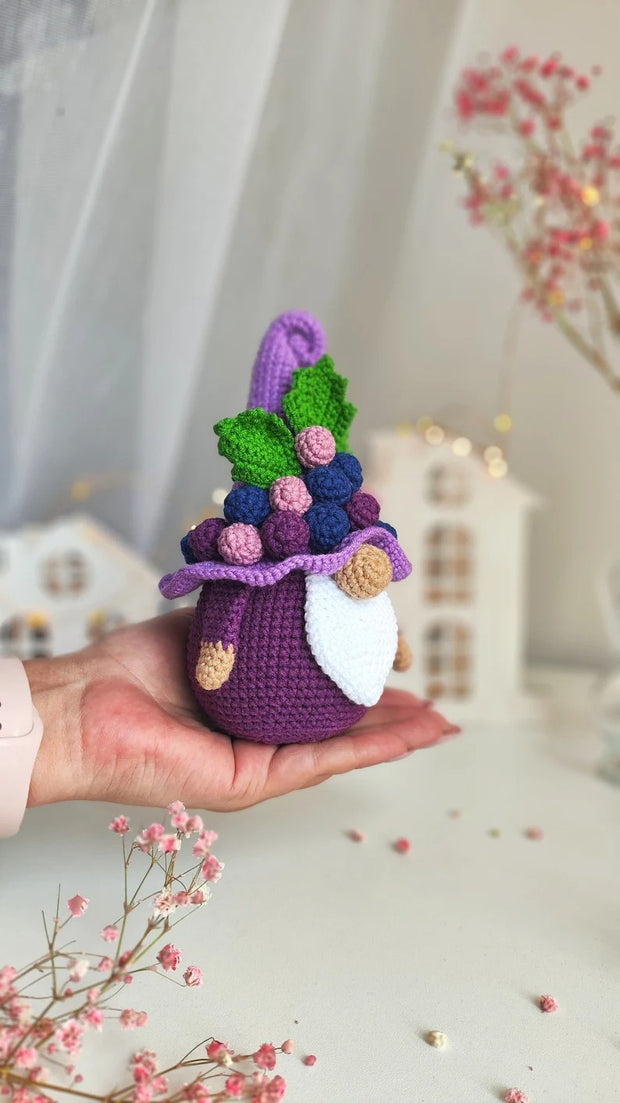 Crochet patterns Bundle Grape Strawberry Raspberry Gnomes garden