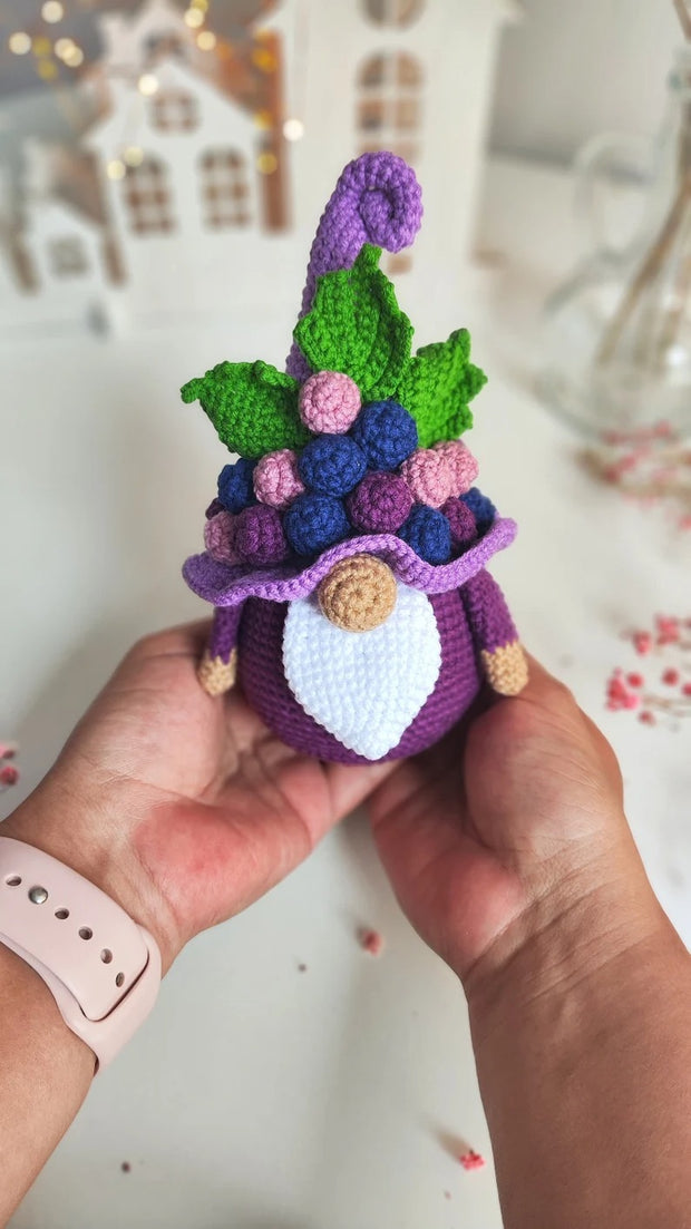 Crochet patterns Bundle Grape Strawberry Raspberry Gnomes garden