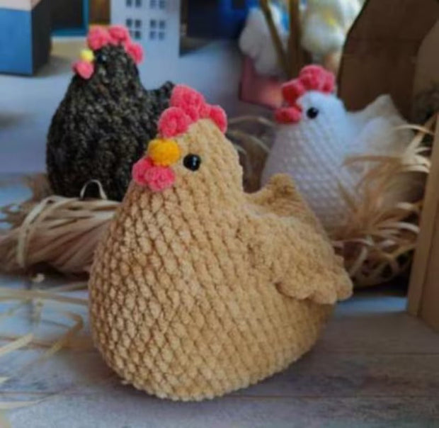 Stuffed Plush Easy Cute Chicken Amigurumi crochet Animal Toy pattern