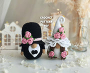 Crochet Wedding pattern gnomes Groom and Bride