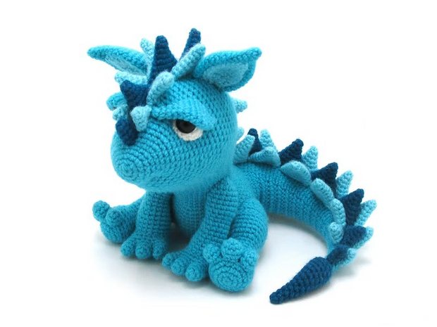 amigurumi crochet pattern, dragon