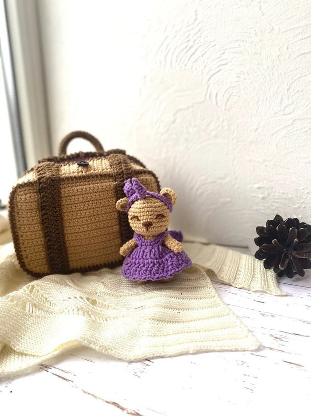 Crochet Pattern Teddy Bear in Suitcase