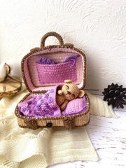 Crochet Pattern Teddy Bear in Suitcase