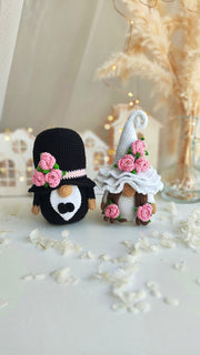 Crochet Wedding pattern gnomes Groom and Bride