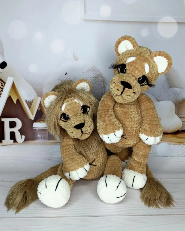 2-in-1 Lion Pride and Baby Lion Crochet Pattern