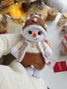 Christmas snowman crochet pattern.