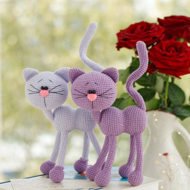 Crochet Pattern cat St Valentine day gift idea