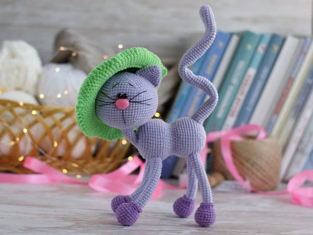 Crochet Pattern cat St Valentine day gift idea