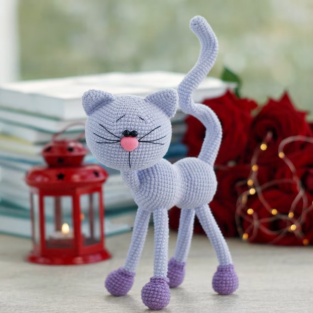 Crochet Pattern cat St Valentine day gift idea